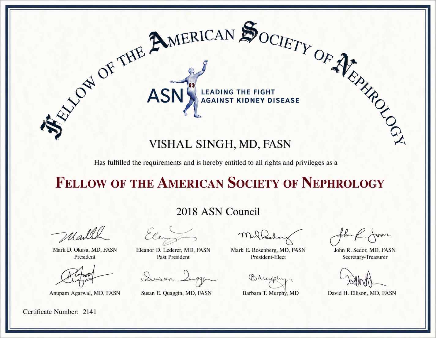Dr. Vishal Singh Certificate 3