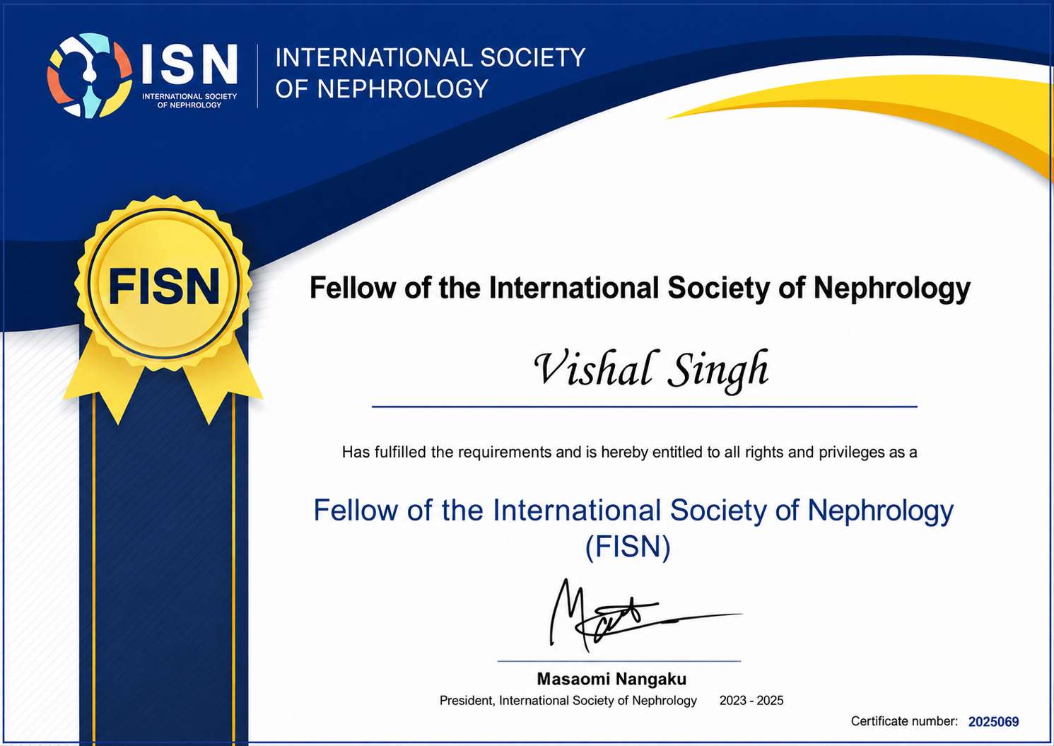 Dr. Vishal Singh Certificate 4