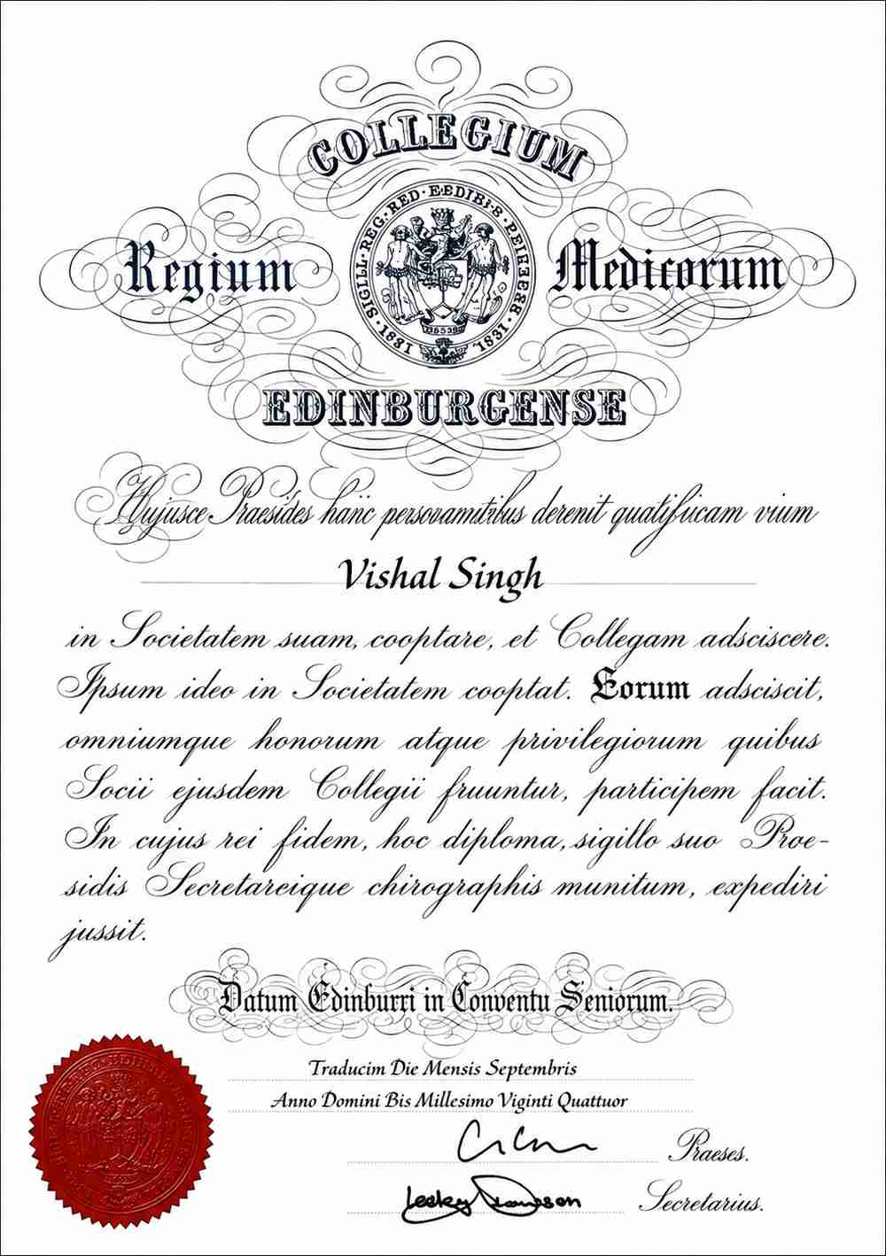 Dr. Vishal Singh Certificate 5